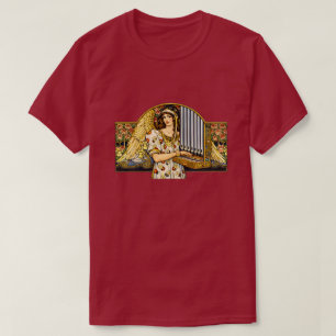 Art Nouveau Engel Orgelspeler Vintage Muziek  T-shirt