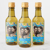 Art Nouveau Era Chyrsanthemums - Jouw tekst / foto Wijn Etiket (Flessen)