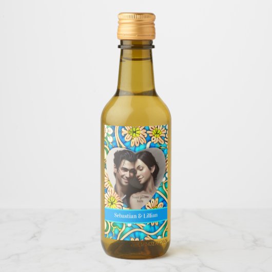 Art Nouveau Era Chyrsanthemums - Jouw tekst / foto Wijn Etiket (Voorkant)