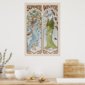 Art Nouveau Ermine Furry Poster (Keuken)