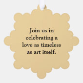 Art Nouveau ETHERISCHE Huwelijksuitnodiging met Fl Ornament Kaart (Achterkant)