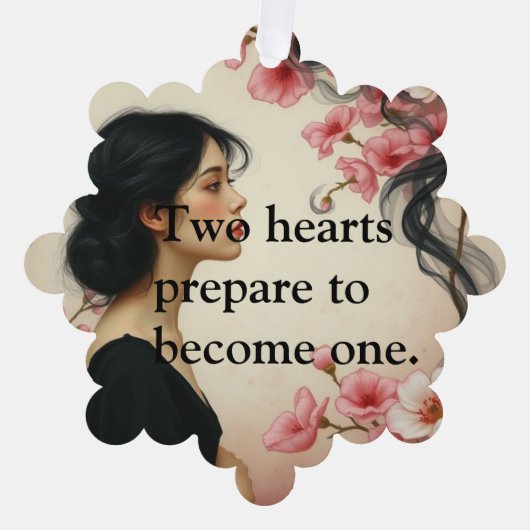 Art Nouveau ETHERISCHE Huwelijksuitnodiging met Fl Ornament Kaart (Voorkant)