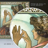 Art Nouveau Étoile Polaire Mucha Edelweiss Decor Tegeltje