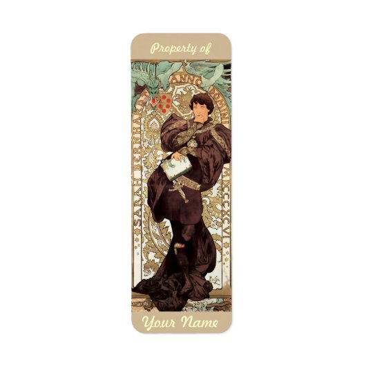 Art Nouveau Ex-Libris Bookplate Booklabel Etiket (Voorkant)