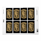 Art Nouveau Ex Libris Girl & Books Template Etiket (Full Sheet)