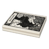 Art Nouveau Ex Libris Meisje Schrijven Sjabloon Rubberstempel (Stempel)