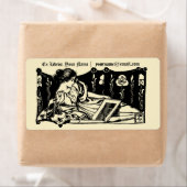 Art Nouveau Ex Libris Reclining Girl & Book Etiket (Insitu)