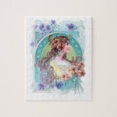  Art Nouveau Exotic Lady Legpuzzel (Verticaal)