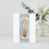 Art Nouveau Fairy Cat Briefkaart (Staand voorkant)