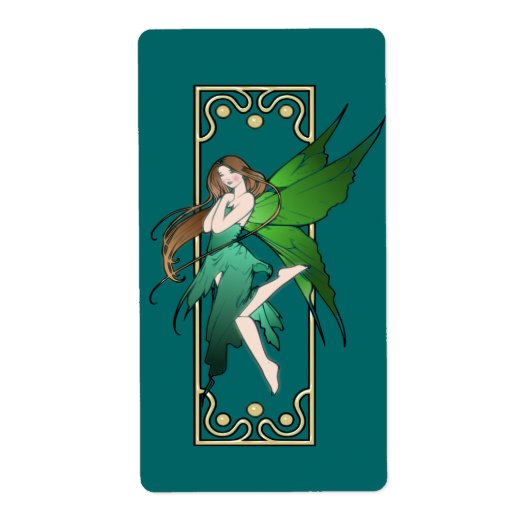 Art Nouveau Fairy Etiket (Voorkant)