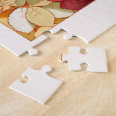 Art Nouveau Fairy met Rode en Oranje Rozen Legpuzzel (Zijkant)