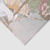 Art Nouveau Fairy Queen Moeder Kinderen Decoupage Tissuepapier (Detail)