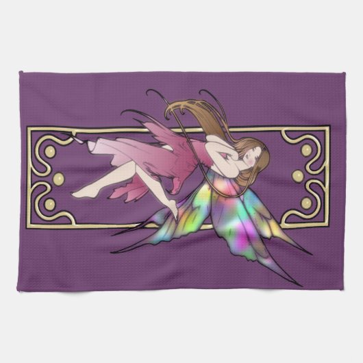 Art Nouveau Fairy Theedoek (Horizontaal)