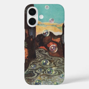 Art Nouveau Fantasie Bubbel in Kloof Decoratie iPhone 16 Hoesje