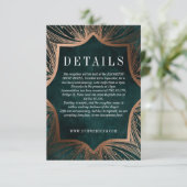 Art Nouveau faux brons DETAILS inlegkaart RSVP Kaartje (Staand voorkant)