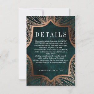 Art Nouveau faux brons DETAILS inlegkaart RSVP Kaartje