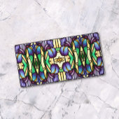 Art Nouveau Faux Glas in lood Paarse irisbloemen Bureaumat