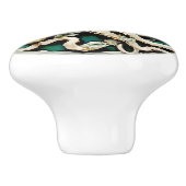 Art Nouveau Faux Relief Octopus - Ocean Zee Life Keramische Knop (Zijkant)