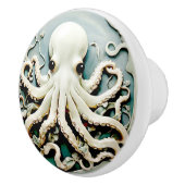 Art Nouveau Faux Relief Octopus - Ocean Zee Life Keramische Knop (Rechts)