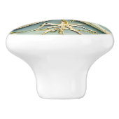 Art Nouveau Faux Relief Starfish Zee Star Beach Keramische Knop (Zijkant)