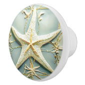Art Nouveau Faux Relief Starfish Zee Star Beach Keramische Knop (Rechts)