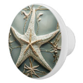 Art Nouveau Faux Relief Starfish Zee Star Marine Keramische Knop (Rechts)