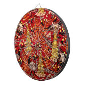  Art Nouveau fazanten, varens en paardenbloem Dartbord (Voorkant Rechts)