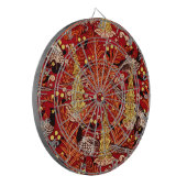  Art Nouveau fazanten, varens en paardenbloem Dartbord (Voorkant Links)