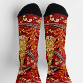  Art Nouveau fazanten, varens en paardenbloem Sokken (Top)