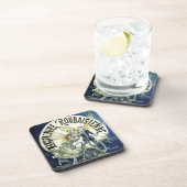 Art Nouveau feeën, fiets Pierrot Moon Bier Onderzetter (Rechterzijde)