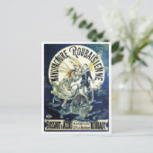  Art Nouveau feeën, fiets Pierrot Moon Briefkaart (Staand voorkant)