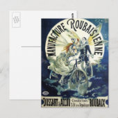 Art Nouveau feeën, fiets Pierrot Moon Briefkaart (Voorkant / Achterkant)