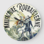  Art Nouveau feeën, fiets Pierrot Moon Grote Klok (Voorkant)