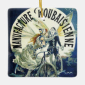  Art Nouveau feeën, fiets Pierrot Moon Keramisch Ornament (Voorkant)