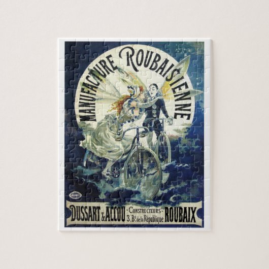  Art Nouveau feeën, fiets Pierrot Moon Legpuzzel (Verticaal)