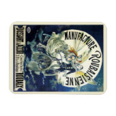  Art Nouveau feeën, fiets Pierrot Moon Magneet (Horizontaal)