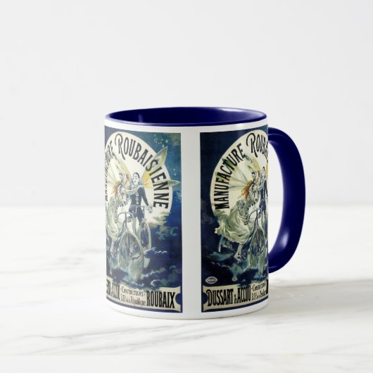  Art Nouveau feeën, fiets Pierrot Moon Mok (Voorkant rechts)