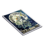  Art Nouveau feeën, fiets Pierrot Moon Notitieboek (Rechterzijde)