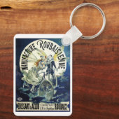  Art Nouveau feeën, fiets Pierrot Moon Sleutelhanger (Achterkant)