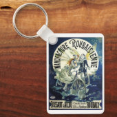  Art Nouveau feeën, fiets Pierrot Moon Sleutelhanger (Voorkant)