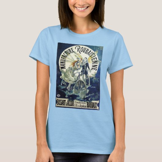  Art Nouveau feeën, fiets Pierrot Moon T-shirt (Voorkant)