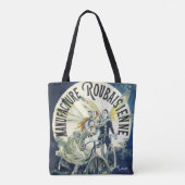  Art Nouveau feeën, fiets Pierrot Moon Tote Bag (Achterkant)