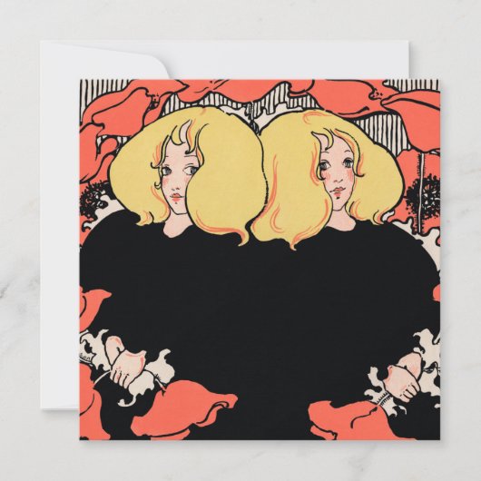 Art Nouveau Feestdagenkaart (Voorkant)