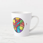 Art Nouveau Fehu Rune Latte Mug – WEALTH! Latte Mok (Rechts)