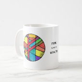 Art Nouveau Fehu Rune Mok - WEALTH! (Voorkant links)