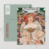 Art Nouveau Fine Art Briefkaart (Voorkant / Achterkant)