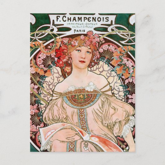 Art Nouveau Fine Art Briefkaart (Voorkant)