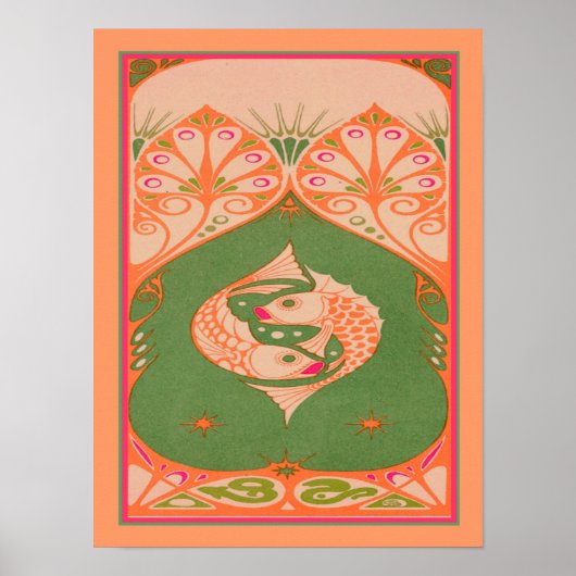 Art Nouveau Fish Print (Voorkant)