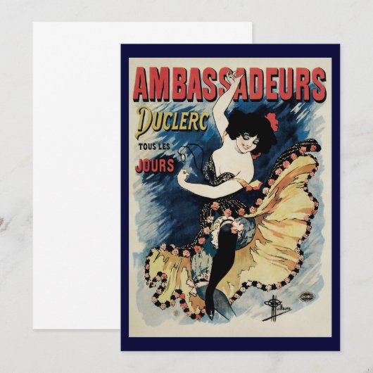 Art Nouveau Flamenco danser, Ambassadeurs (Voorkant / Achterkant)