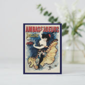  Art Nouveau Flamenco danser, Ambassadeurs Briefkaart (Staand voorkant)